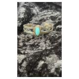 Turquoise Style Metal Bangle Bracelet