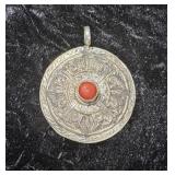 Vintage Tibetan Handmade Gau Sterling Silver Charm