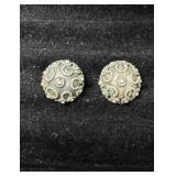 Vintage Sterling Silver Filigree Style Earrings