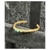 Turquoise Style Twisted Copper Bracelet