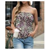 Womenï¿½s Tube Top Floral Size Large