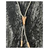 Handcrafted Wooden Wolf Bolo Tie