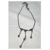 Vintage Beaded Necklace with Chain