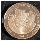 Franklin Mint Bronze Coin 1964