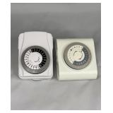 Lot of 2, 24-Hour Indoor Plug-In Mechanical Timer
