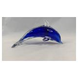 Glass Dolphin Figurine Sculpture