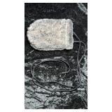 Gray Faux Fur Plush Purse Bag