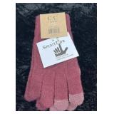 C.C Touch Screen Compatible Burgundy Gloves