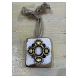 Jeweled Wood Block Wall Decor
