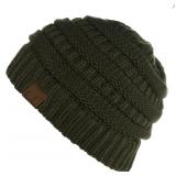 C.C Slouchy Tick Green Moss Beanie