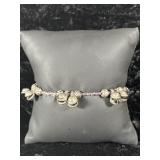 Silver Toned Jingle Bell Bracelet