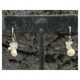 Vintage Sterling Silver Freshwater Pearl Earrings
