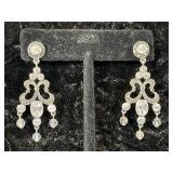 Vintage Sterling Silver Chandelier Earrings