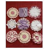Multicolored Floral Doilies