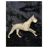 Vintage Gold Plated Boucher Boxer Brooch Pin
