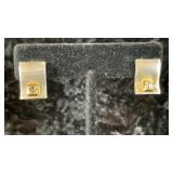 Vintage Silver Toned Earrings with Stud