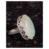Green Jade Colored Ring