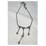 Vintage Beaded Necklace with Chain