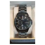 Menï¿½s 22 Jewel Black Stainless Steel Watch