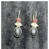 Vintage Gold Plated Sterling Silver Earrings