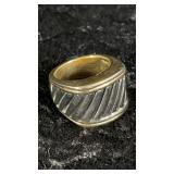 Menï¿½s Silver & Gold Toned Ring