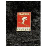 Vintage 1986 Playboy Ski Series Enamel Lapel Pin