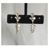 Vintage Screw-back Rhinestone Dangle Earring