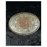 Vintage Western-Style Oval Belt Buckle