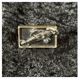 Vintage Gold-tone & Black Aviation Cufflink
