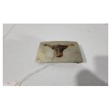 Nickel Silver Longhorn Belt Buckle