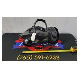 Trafalgar Black Leather Duffle Bag
