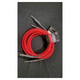 Lot of 2 Structure Red Instrument Cables