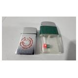 Lot of 2 Vintage Lighters (Dice & Chrome)