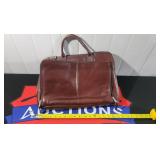 Brown Leather Business Briefcase Bag