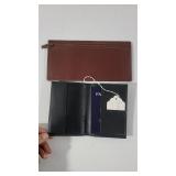 Lot of 2 Hartmann Leather Travel Wallets