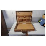 Vintage Leather Briefcase with Combo Lock