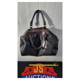 Mulholland Black & Brown Leather Duffel