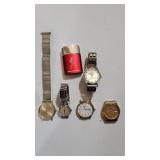 6 Watches +Johnnie Walker Lighter Parts/Repair lot