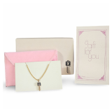 Playboy Club Gold Playmate Key Charm Necklace with Invitation and Gift Box
