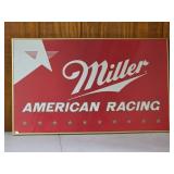 Vintage Miller American Racing Framed Flag