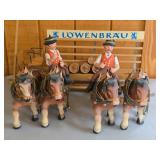 Vintage Löwenbräu Horse Drawn Beer Keg Wagon lowenbrau