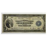 1918 $1 Federal Reserve Note New York Fine F