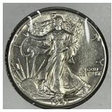 1941 Walking Liberty Silver Half AU