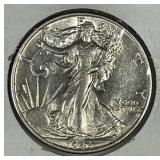 1943 Walking Liberty Silver Half AU