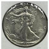 1943 Walking Liberty Half About Uncirculated AU