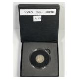 1890 Seated Liberty Silver Dime Good G+