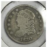 1830 Capped Bust Silver Half Dime H10c Good G