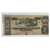 1864 $10 Confederate Note