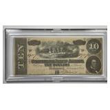 1864 $10 Confederate Note Richmond VA