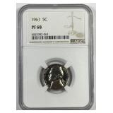 1961 Jefferson Proof Nickel NGC PR68